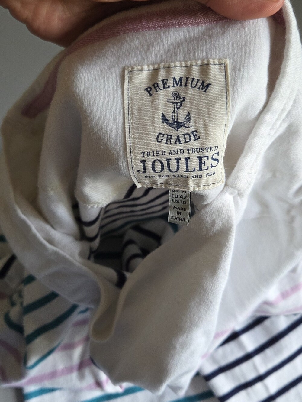 Joules Striped Long Sleeve Top Size US 10 / EU 42 - Picture 2 of 5